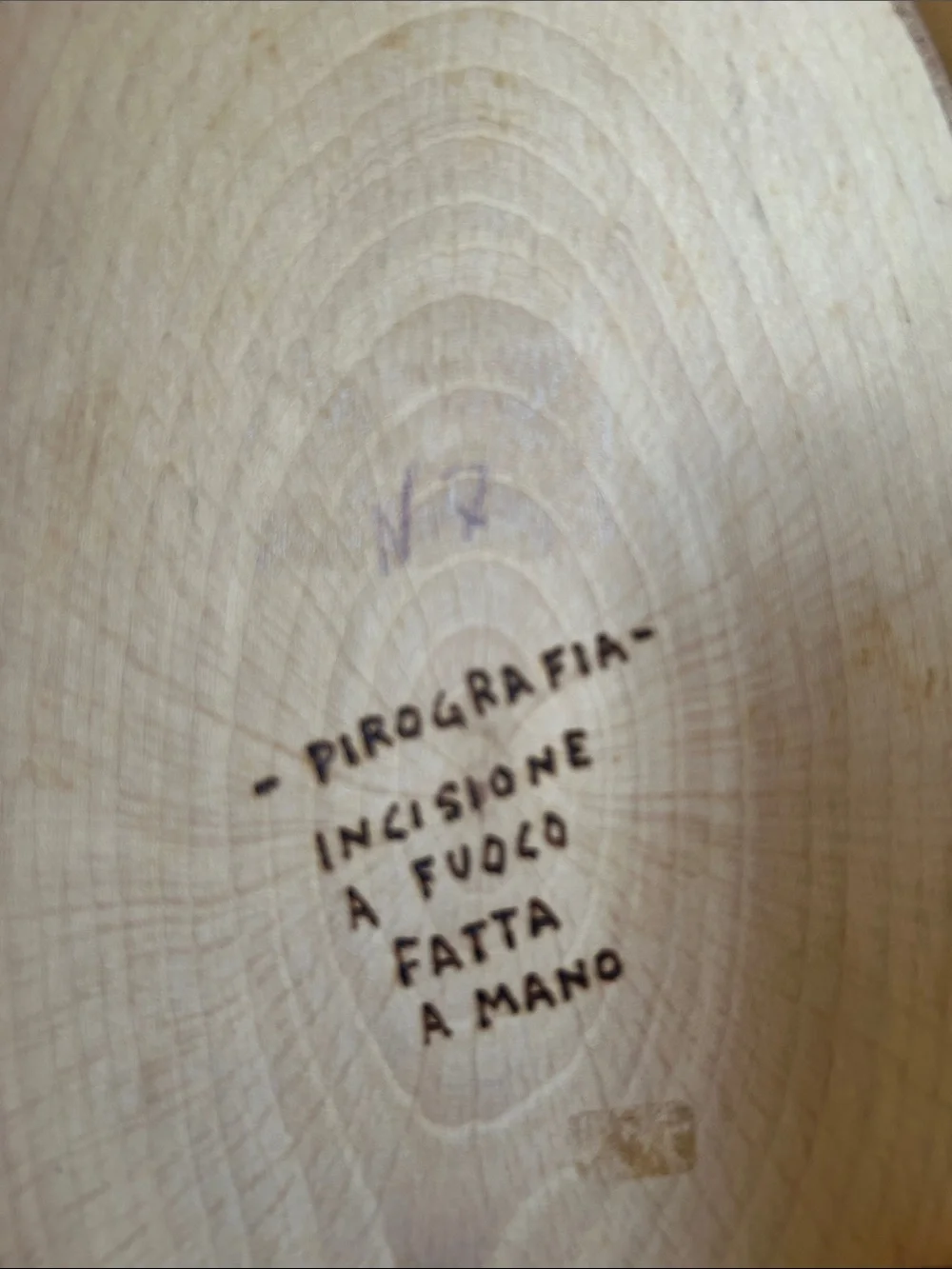 Wood-Burned Oval Wall Art - Natural Wood Tone